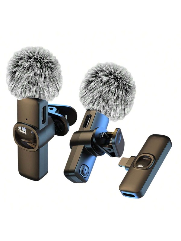 Professional Wireless Lavalier Microphone For Smartphone,Wireless Microphone Plug-Play,Lapel Mic For Video Recording,Teaching, Interviews,Podcast,Cordless Omnidirectional Condenser Recording Mic For V